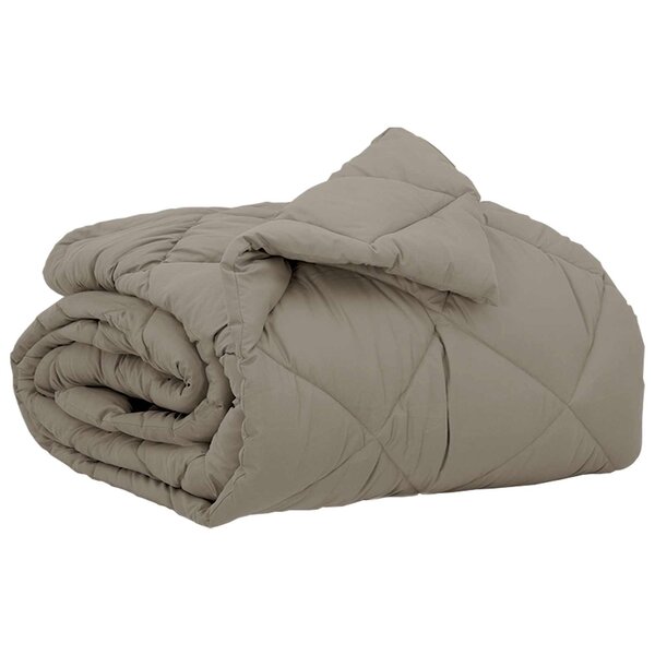 vidaXL Duvet complet toute l'année Gris clair 200 x 155 cm Microfibre