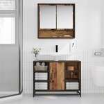vidaXL Meuble de Lavabo de Salle de Bain Bois ancien 80 x 33 x 60 cm