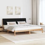 vidaXL Cadre de lit avec tête de lit Marron 200 x 200 cm Pin massif