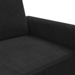 vidaXL Canapé à 3 places Noir 180 cm Velours