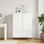 vidaXL Buffet Blanc brillant 66 x 34 5 x 97 cm Bois d'ingénierie