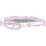 vidaXL Cadre de lit sans matelas cire marron 200x200cm bois pin massif