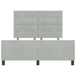 vidaXL Lit Gris clair 160x200 cm Velours