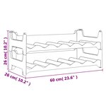 vidaXL Casier à vin pour 12 bouteilles PP empilable