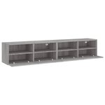 vidaXL Meubles TV muraux 2Pièces sonoma gris 80x30x30cm bois d'ingénierie