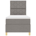 vidaXL Lit à ressorts avec matelas Taupe 80 x 200 cm tissu