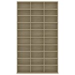 vidaXL Armoire à CD Chêne sonoma 102x16x177 5 cm Bois d'ingénierie