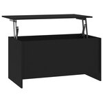 vidaXL Table basse noir 102x55 5x52 5 cm bois d'ingénierie