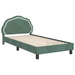 vidaXL Cadre de lit pour enfants avec tête de lit Vert Mer 90 x 190 cm