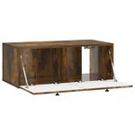 vidaXL Meuble TV mural 78 5 x 41 x 30 cm Chêne fumé Bois d'ingénierie