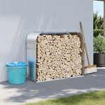 vidaXL Porte-bûches argenté 120x45x100 cm acier galvanisé