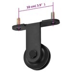vidaXL Kit de quincaillerie de porte coulissante SKIEN 183 cm noir