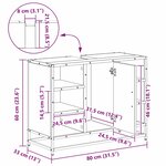 vidaXL Meuble de Lavabo de Salle de Bain Bois ancien 80 x 33 x 60 cm