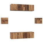 vidaXL Ensemble meuble TV 6 Pièces Bois Ancien Bois d'ingénierie