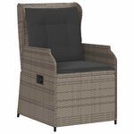 vidaXL Banc de jardin 2 Pièces Gris polyrotin