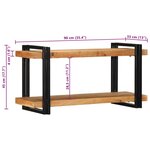 vidaXL Étagère murale 90x33x45 cm bois massif d'acacia