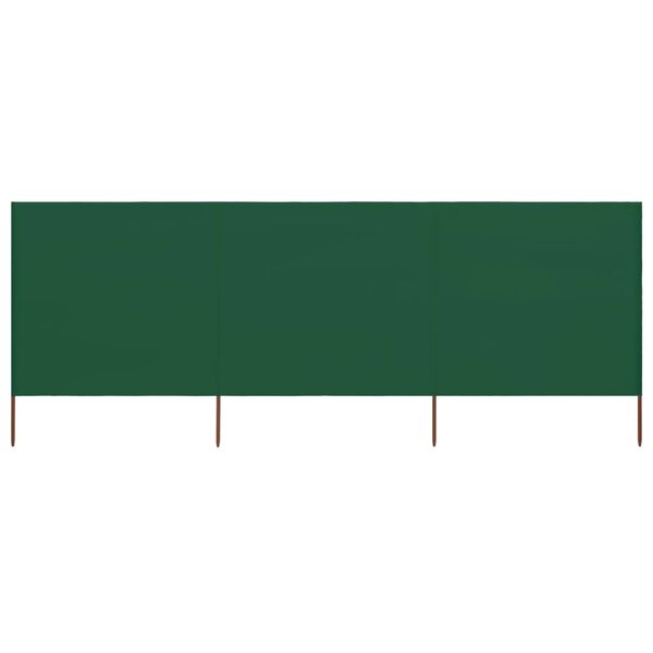 vidaXL Paravent 3 panneaux Tissu 400 x 80 cm Vert