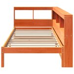 vidaXL Lit bibliothèque sans matelas cire marron 90x190 cm pin massif