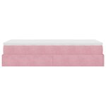 vidaXL Cadre de lit ottoman avec matelas rose 80x200 cm velours