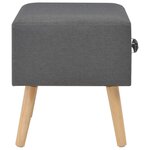 vidaXL Table de chevet Gris foncé 40x35x40 cm Tissu