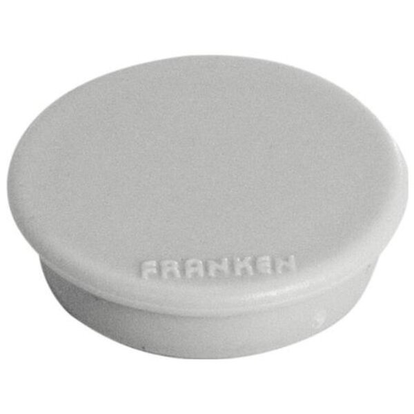 Set de 10 aimants de fixation, force adhésive: 800 g, diamètre 30 mm Gris Rond FRANKEN