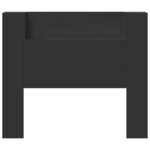 vidaXL Armoire tête de lit avec LED noir 120x16 5x103 5 cm