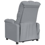 vidaXL Fauteuil électrique de massage Gris clair Tissu