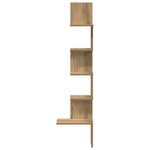 vidaXL Étagère d'angle murale chêne artisanal 32x32x127 5 cm
