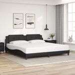 vidaXL Cadre de lit sans matelas noir 200x200 cm similicuir