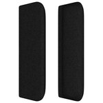 vidaXL Tête de lit avec oreilles Noir 163x16x78/88 cm Tissu