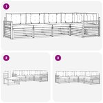 vidaXL Ensemble de canapés d'extérieur 5 pc Gris Naturel et Clair