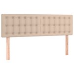 vidaXL Sommier à lattes de lit avec matelas LED Cappuccino 140x200 cm