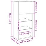 vidaXL Meubles TV avec lumières LED 2 Pièces chêne sonoma 40 5x30x90 cm