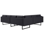 vidaXL Canapé d'angle Gris foncé Tissu