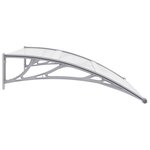 vidaXL Auvent de porte Gris 120 x 100 cm PC