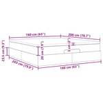 VidaXL Cadre de lit ottoman avec matelas taupe 160x200 cm tissu
