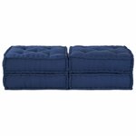 vidaXL Coussin 2 Pièces Bleu 70 x 70 x 36 cm Polyester
