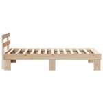 vidaXL Cadre de lit avec tête de lit Naturel 90 x 190 cm Pin massif