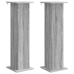 vidaXL Support de Plante 2 pc Sonoma gris 30 5 x 30 x 100 5 cm