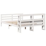 vidaXL Cadre de lit avec tête de lit sans matelas blanc 140x200 cm