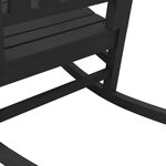 vidaXL Chaise Berçante de Jardin Noire 70x92x108 cm HDPE