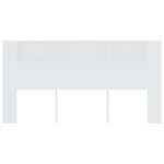 vidaXL Armoire de tête de lit Blanc 200x18 5x104 5 cm