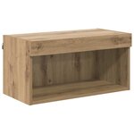vidaXL Meuble TV Chêne artisanal 60 x 30 x 30 cm Bois d'ingénierie