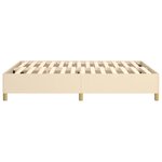 vidaXL Cadre de lit Crème 140 x 200 cm Tissu