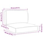 vidaXL Ensemble de coussins de palette en 2 pièces motif feuillage en tissu Oxford