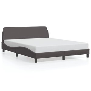 vidaXL Cadre de lit sans matelas gris 160x200 cm similicuir