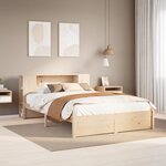 vidaXL Lit bibliothèque sans matelas 120x200 cm bois de pin massif