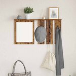 vidaXL Porte-manteau mural avec étagère Bois ancien 85 x 10 x 45 cm