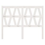 vidaXL Tête de lit Blanc 126x4x100 cm Bois massif de pin