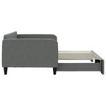 vidaXL Lit de jour avec gigogne sans matelas gris foncé 90x190 cm
